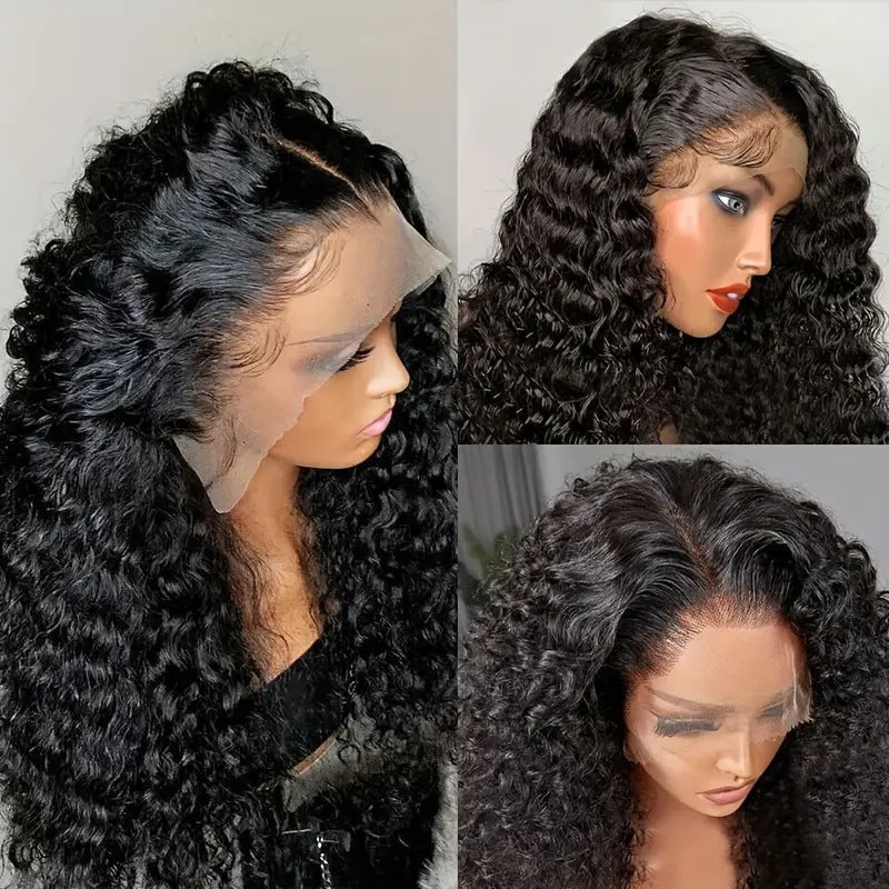 The Siren Long Curly 13x4 Lace Front Wig with Side Bang