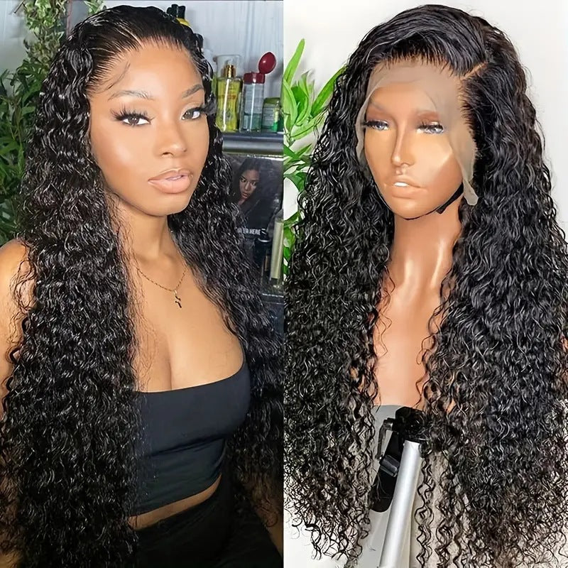 The Siren Long Curly 13x4 Lace Front Wig with Side Bang