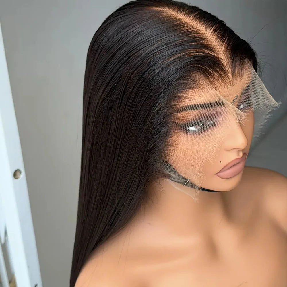 The Gloss Straight HD Lace Front Wig 100% Brazilian Virgin Human Hair