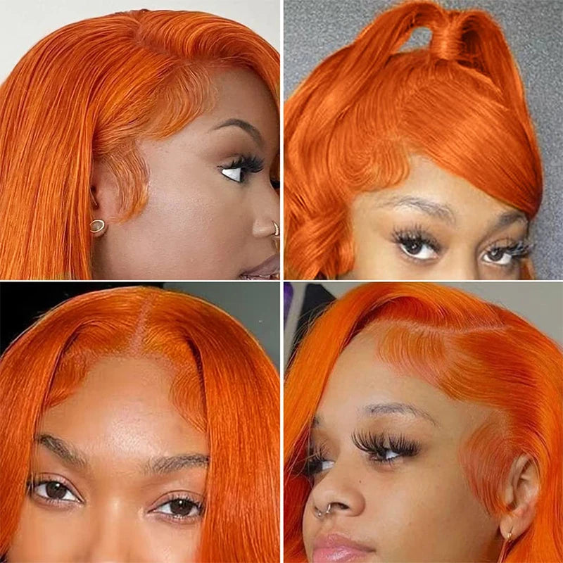 The Ember Orange Ginger Lace Front Wig