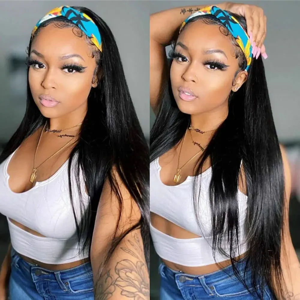 The Coil 3-in-1 Jerry Curly Headband & Half Wig 100% Brazilian Remy Human Hair