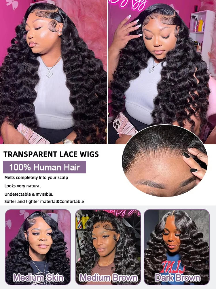 The Riviera 30–40 Inch Loose Body Wave HD Lace Front Wig