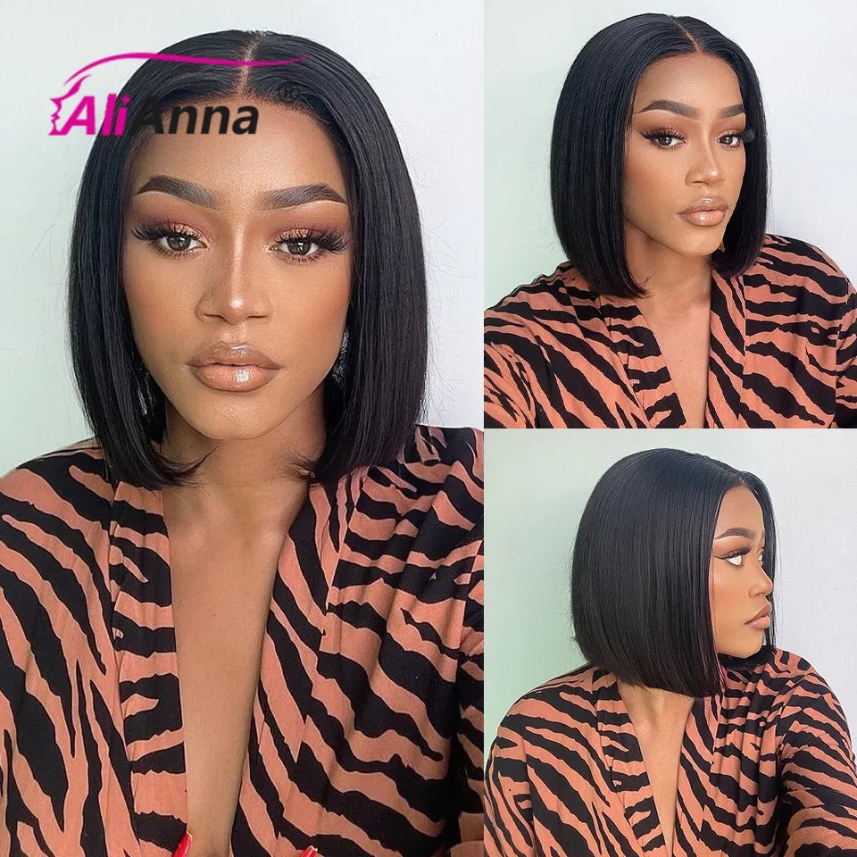 The Muse Glueless Straight Short Bob Pre Cut Lace Front Wig