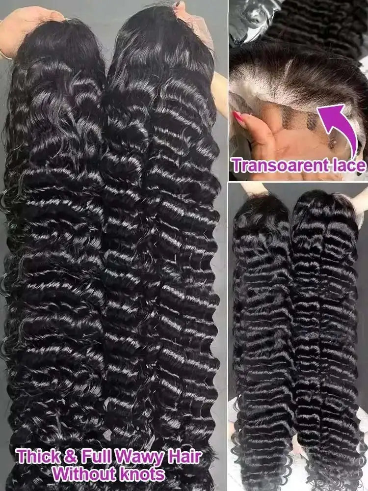 The Cascade 40–42 Inch Loose Deep Wave HD Lace Front Wig