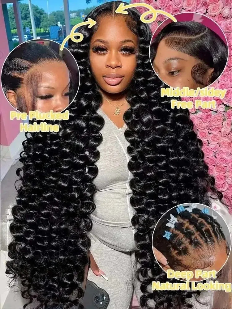 The Cascade 40–42 Inch Loose Deep Wave HD Lace Front Wig
