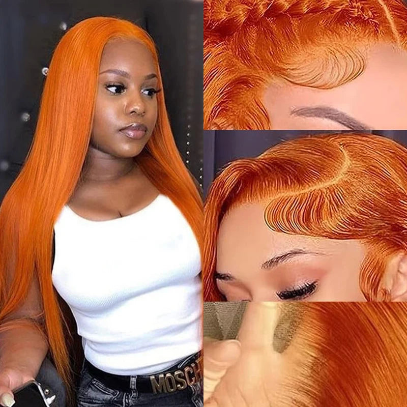 The Ember Orange Ginger Lace Front Wig