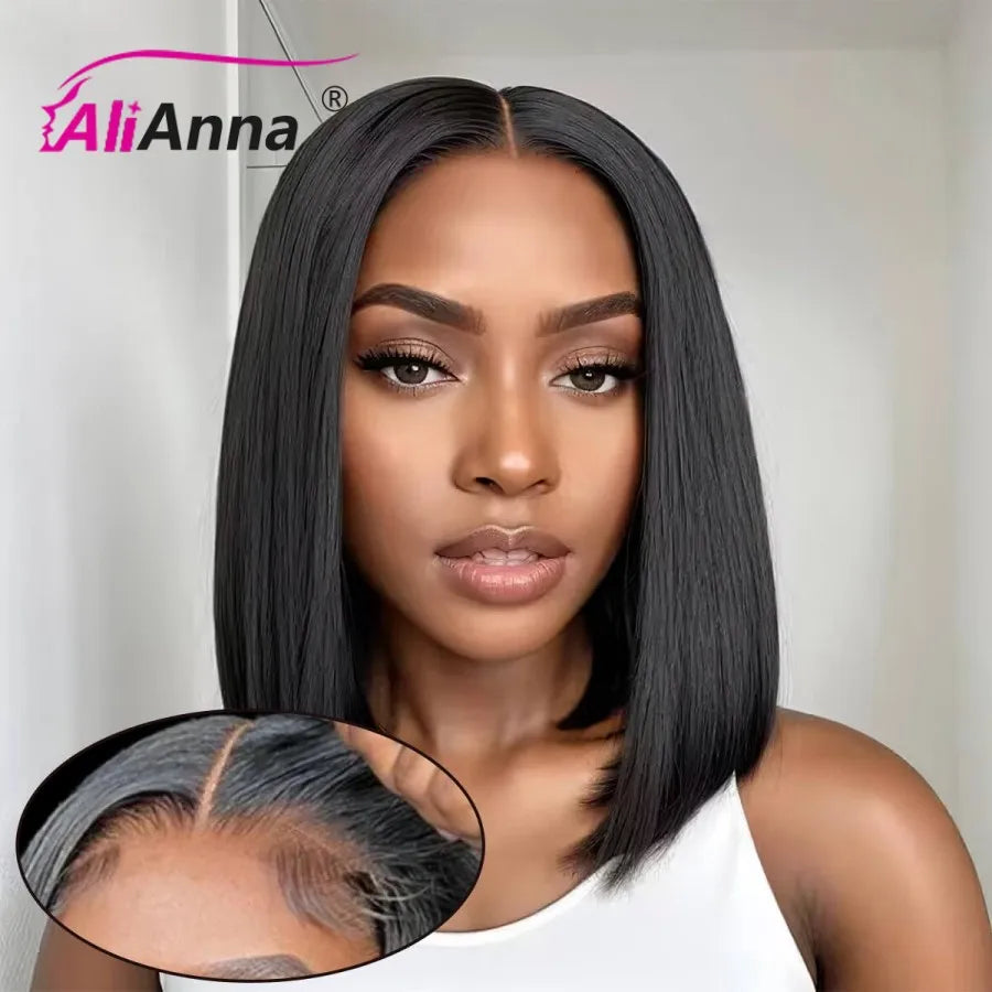 The Muse Glueless Straight Short Bob Pre Cut Lace Front Wig