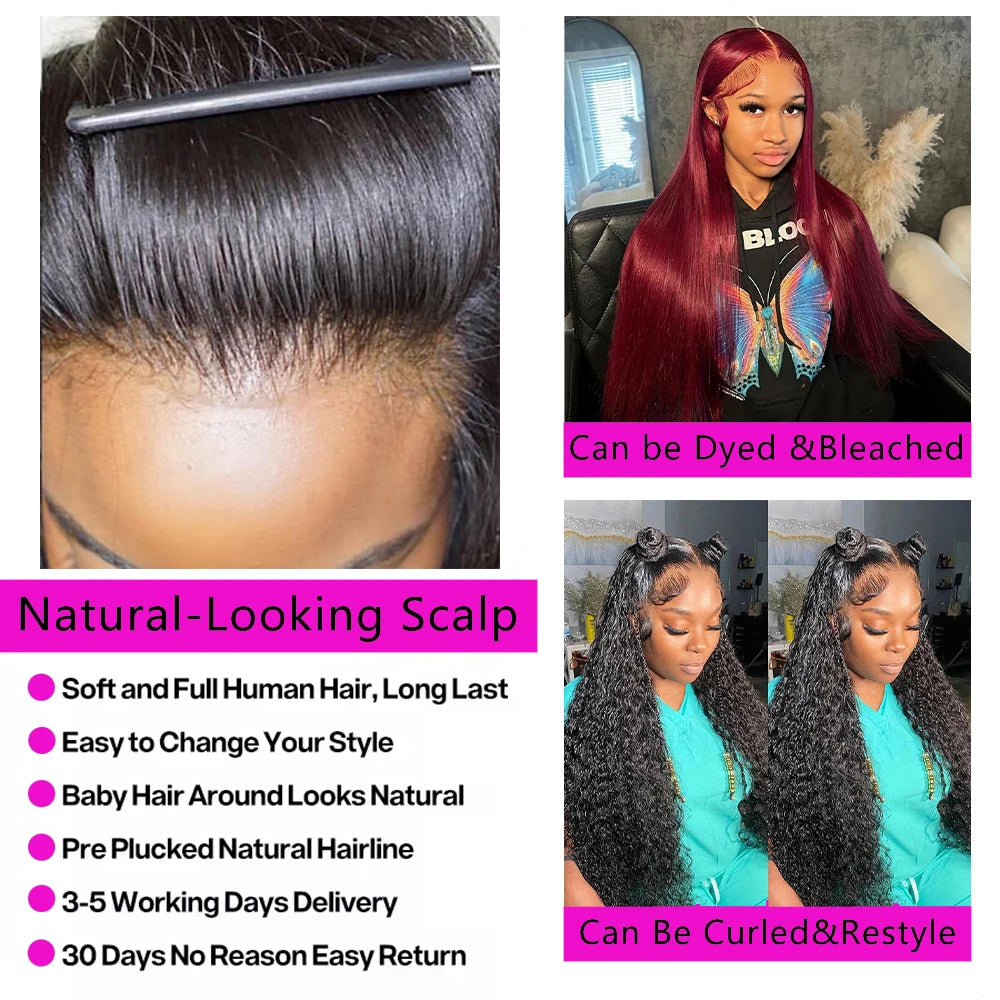 The Reign 30 Inch Bone Straight HD Lace Front Wig