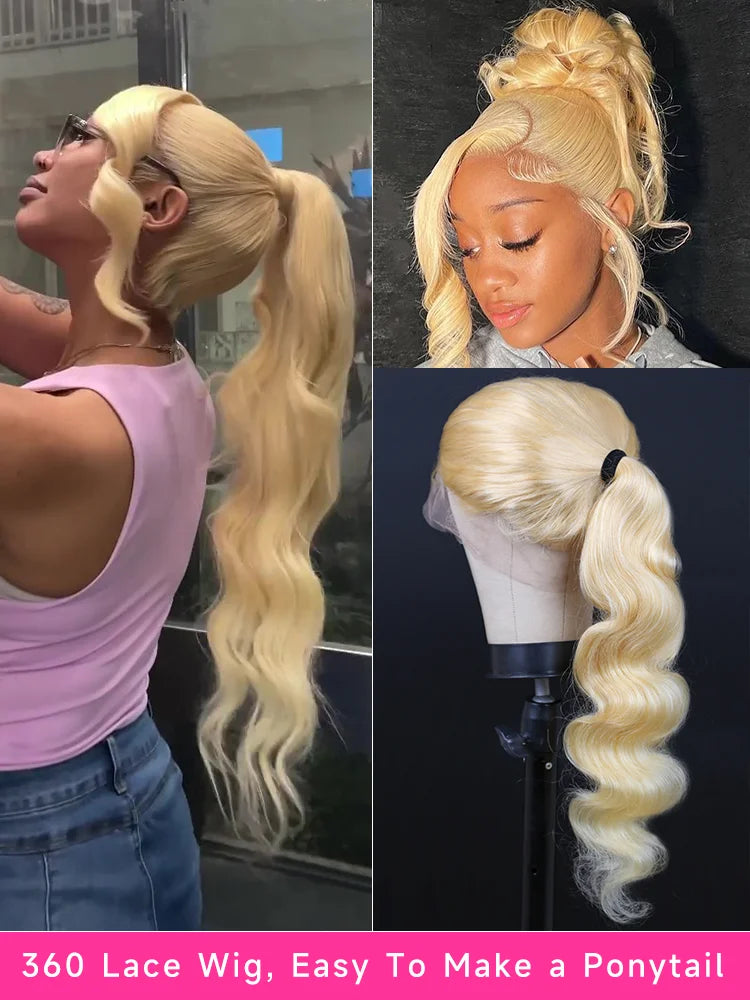 The Soleil 613 Honey Blonde Body Wave HD Lace Front Wig