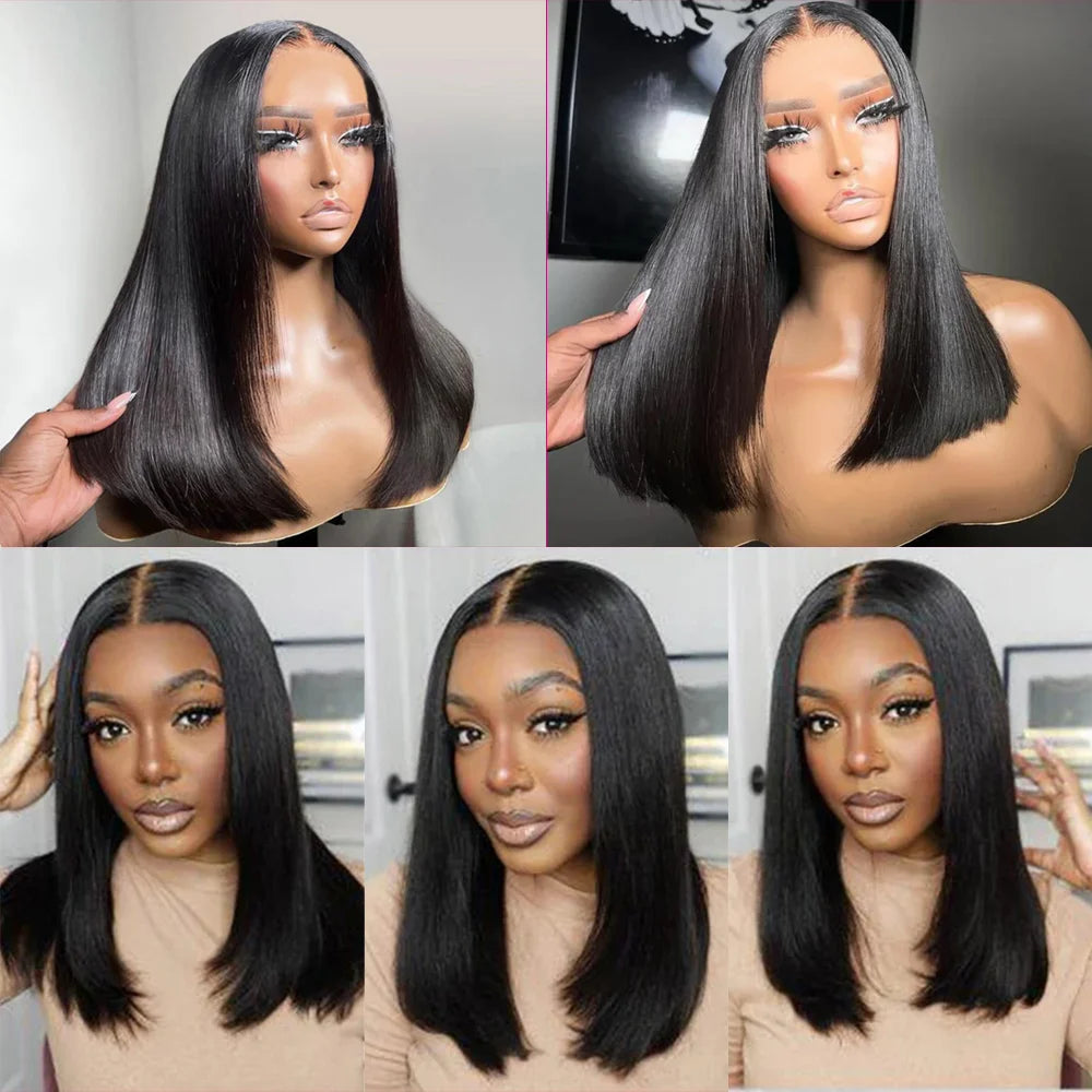 The Muse Glueless Straight Short Bob Pre Cut Lace Front Wig