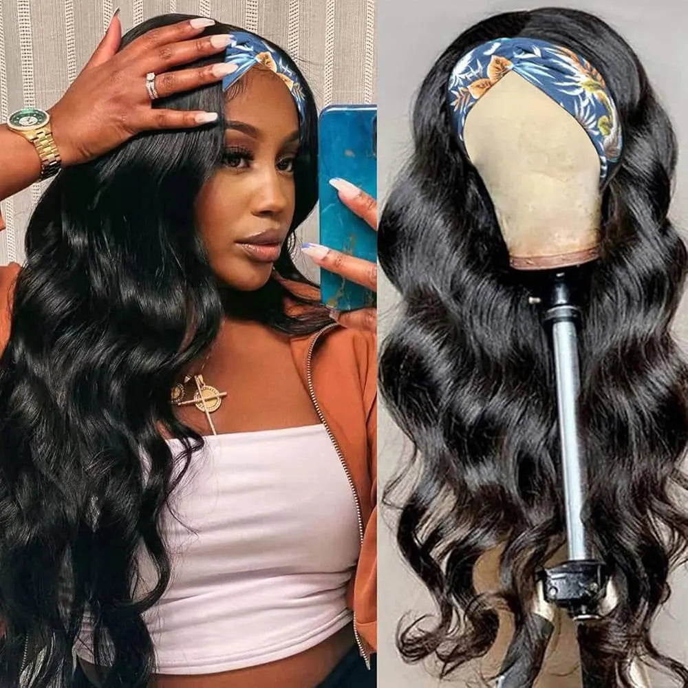 The Coil 3-in-1 Jerry Curly Headband & Half Wig 100% Brazilian Remy Human Hair