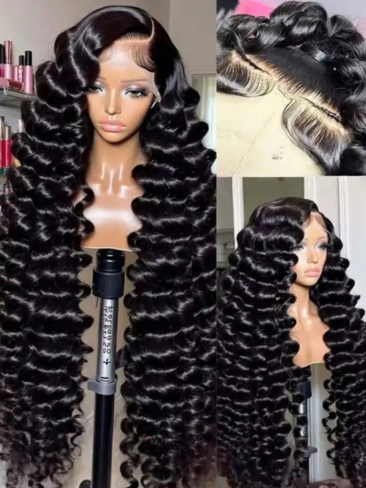 The Cascade 40–42 Inch Loose Deep Wave HD Lace Front Wig