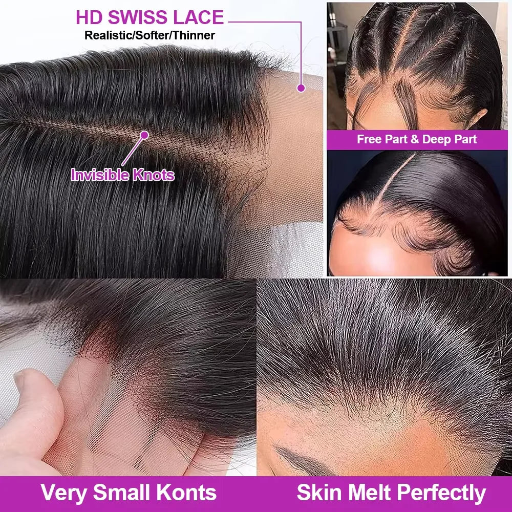The Lux Straight 250% Density Short Bob HD Lace Front Wig