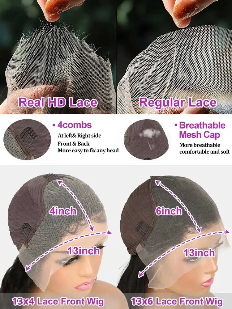 The Cascade 40–42 Inch Loose Deep Wave HD Lace Front Wig