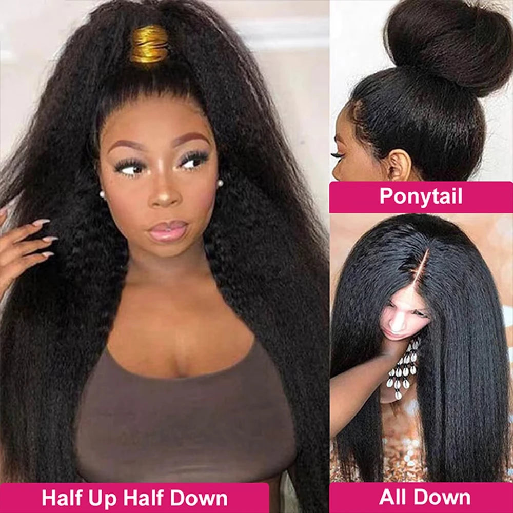 The Texture Kinky Straight 360 HD Lace Front Wig