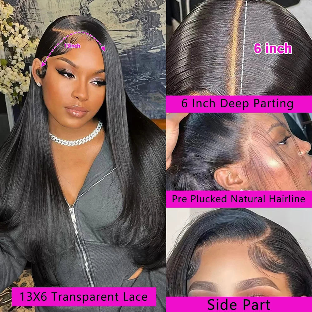 The Reign 30 Inch Bone Straight HD Lace Front Wig