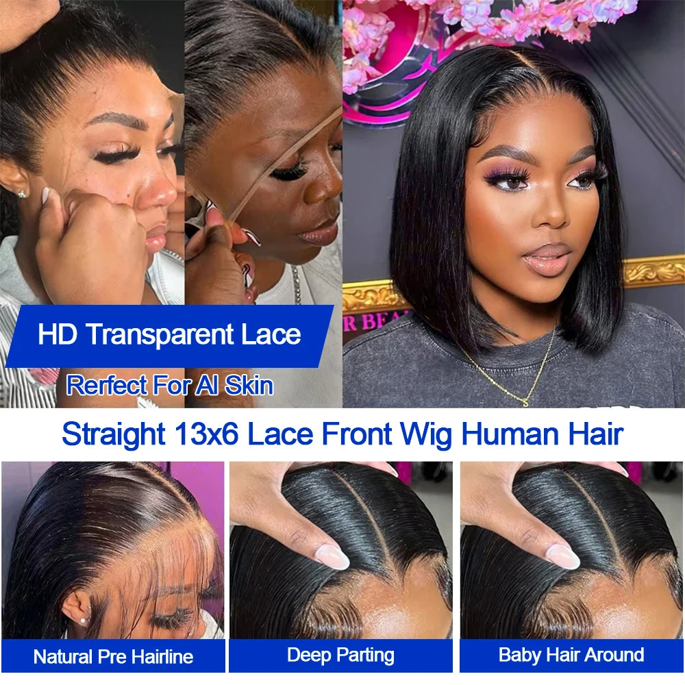The Silhouette Deep Wave Short Bob HD Lace Front Wig