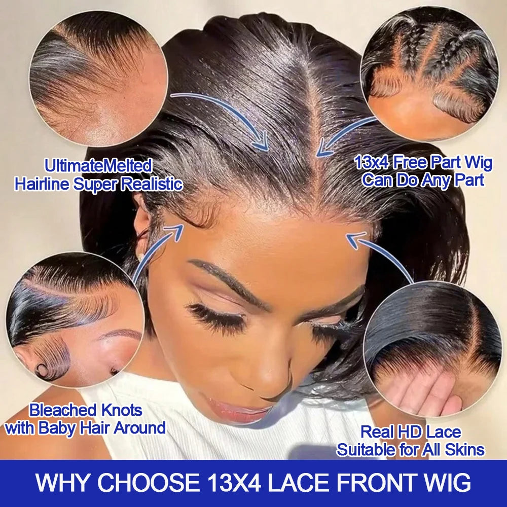 The Silhouette Deep Wave Short Bob HD Lace Front Wig
