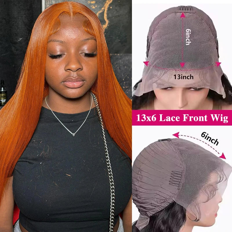 The Ember Orange Ginger Lace Front Wig