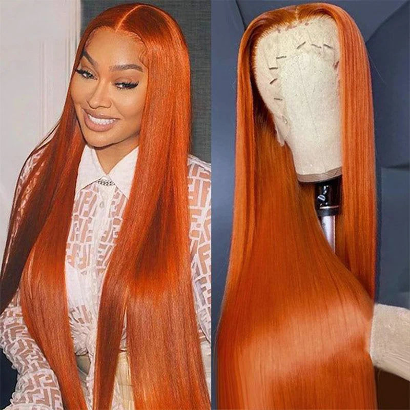 The Ember Orange Ginger Lace Front Wig