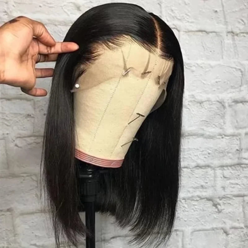 The Sleek Bob 200% Density Short Straight HD Lace Front Wig