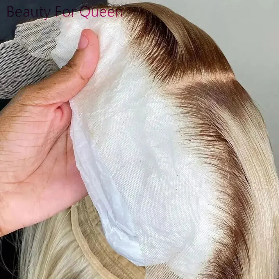 The Dusk Ombre Blonde Dark Root Short Bob HD Lace Front Wig