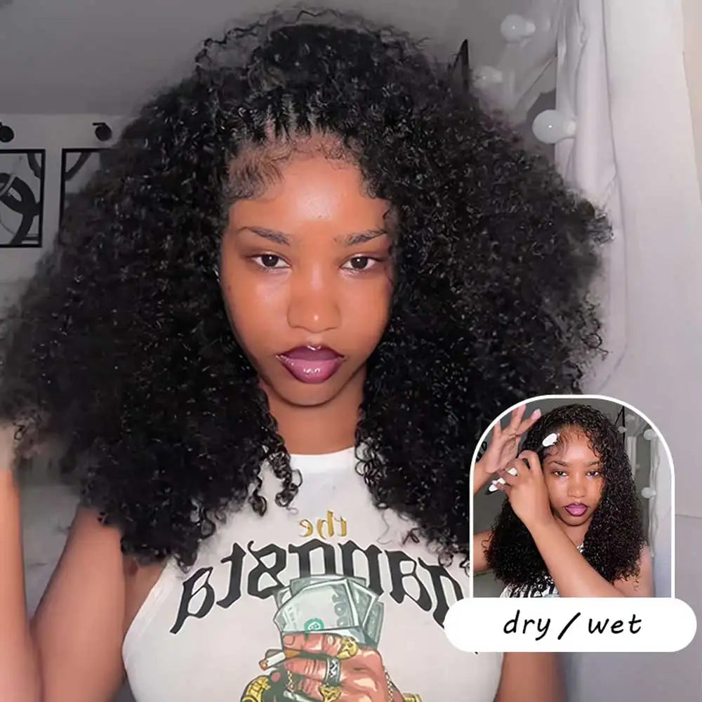 The Coil 3-in-1 Jerry Curly Headband & Half Wig 100% Brazilian Remy Human Hair