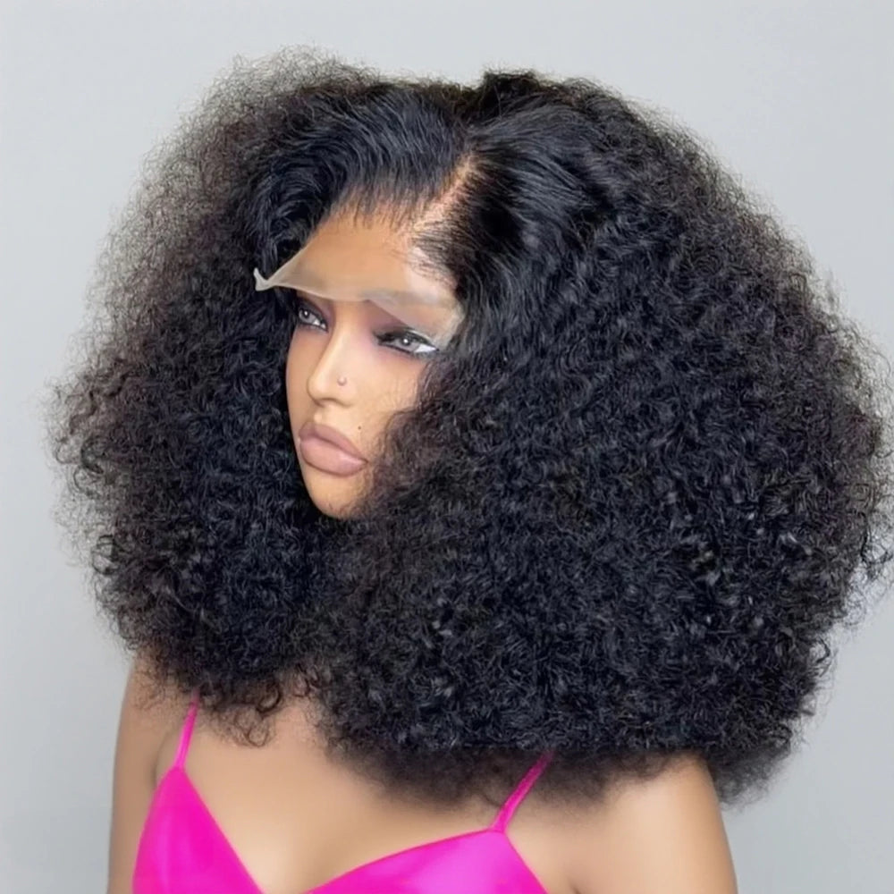 The Dew Short Curly Deep Water Wave HD Lace Front Bob Wig