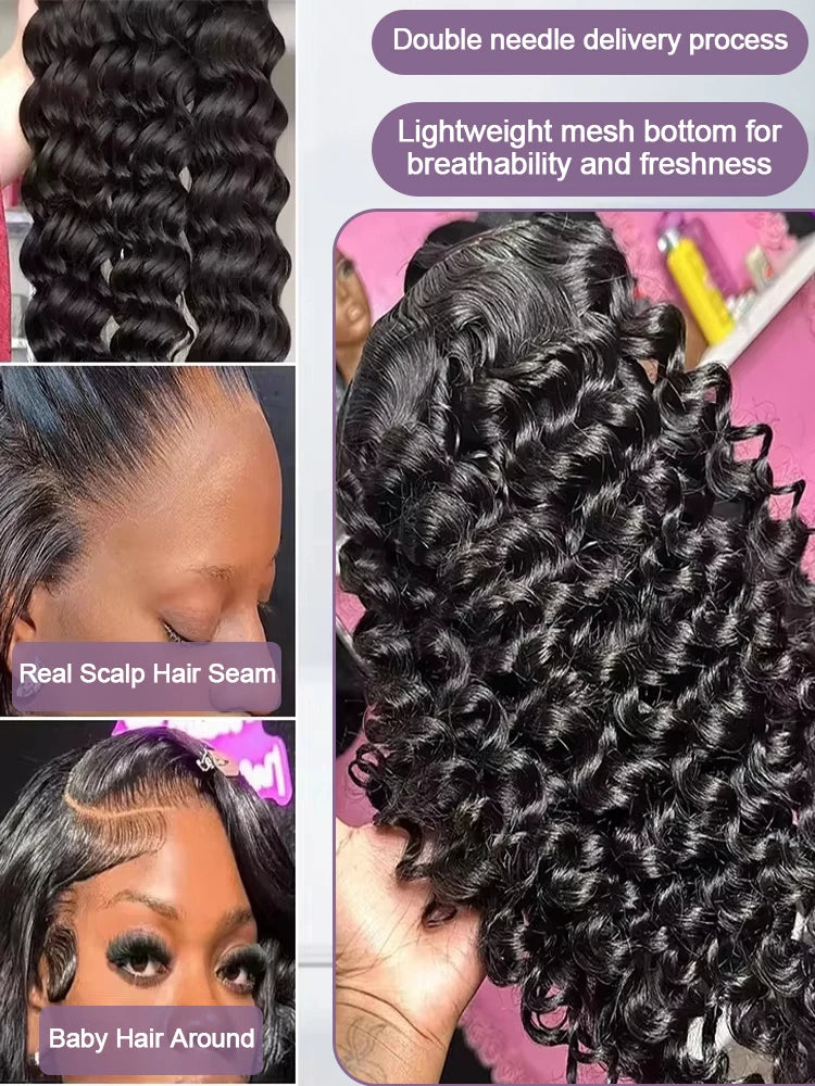The Riviera 30–40 Inch Loose Body Wave HD Lace Front Wig