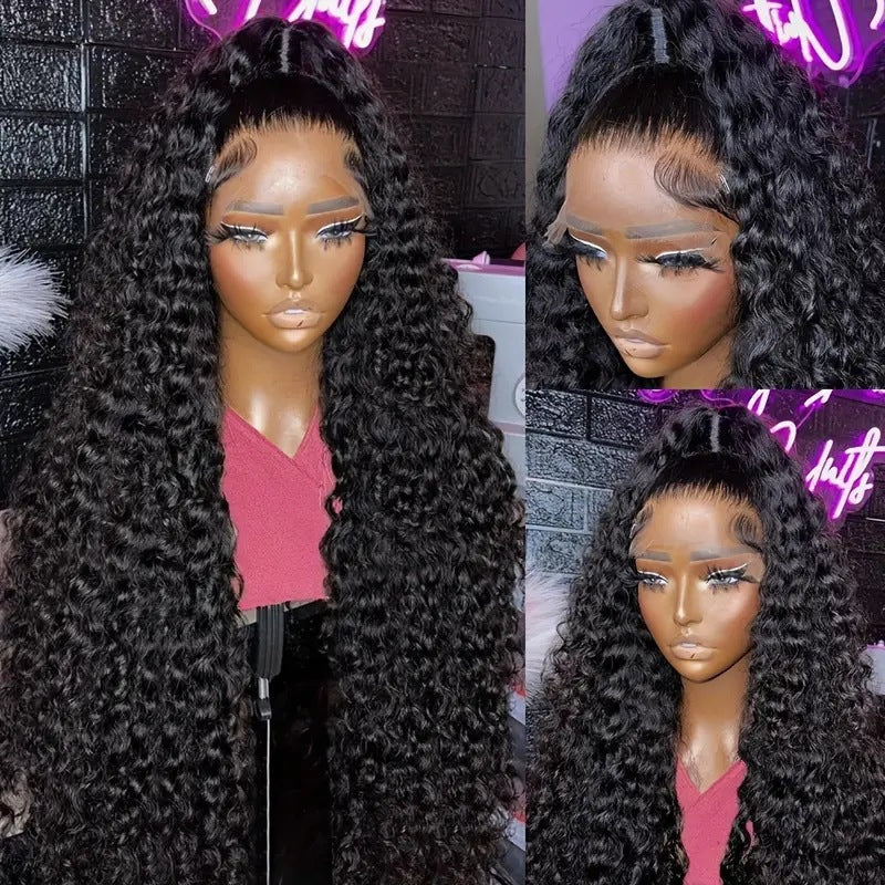 The Siren Long Curly 13x4 Lace Front Wig with Side Bang