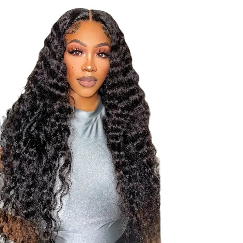 The Siren Long Curly 13x4 Lace Front Wig with Side Bang
